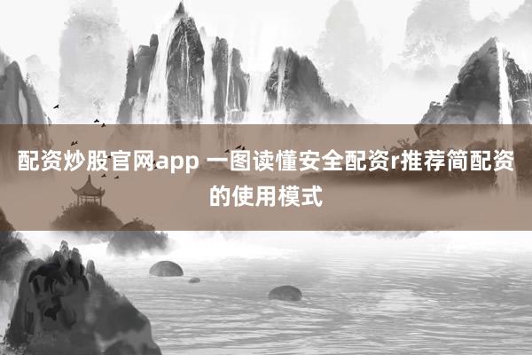 配资炒股官网app 一图读懂安全配资r推荐简配资的使用模式