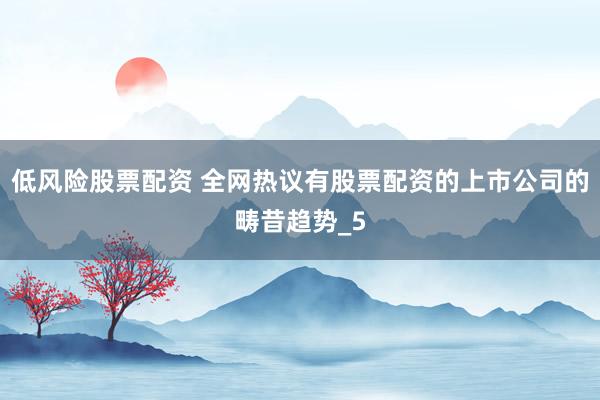 低风险股票配资 全网热议有股票配资的上市公司的畴昔趋势_5