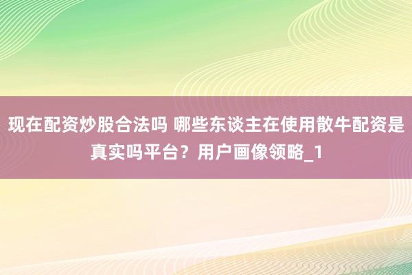 现在配资炒股合法吗 哪些东谈主在使用散牛配资是真实吗平台？用户画像领略_1