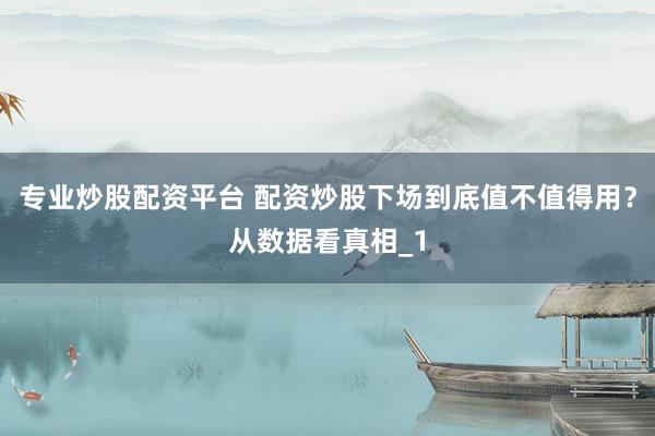 专业炒股配资平台 配资炒股下场到底值不值得用？从数据看真相_1