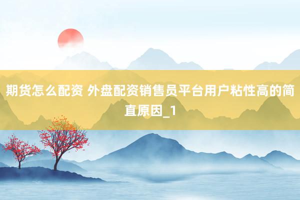 期货怎么配资 外盘配资销售员平台用户粘性高的简直原因_1