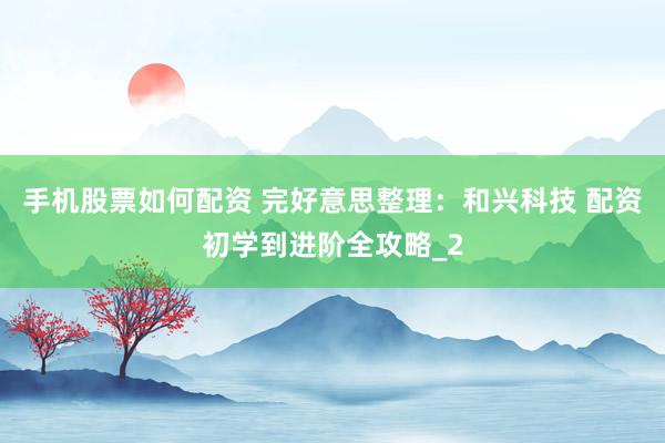 手机股票如何配资 完好意思整理：和兴科技 配资初学到进阶全攻略_2