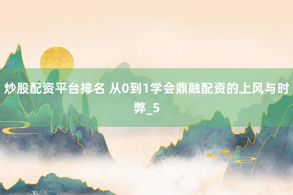 炒股配资平台排名 从0到1学会鼎融配资的上风与时弊_5