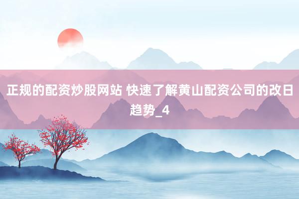 正规的配资炒股网站 快速了解黄山配资公司的改日趋势_4
